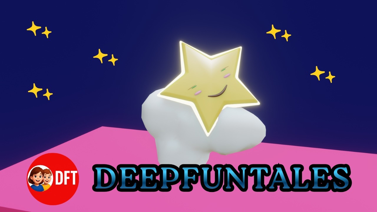Twinkle Twinkle Little Star 🌙 | Bedtime Sleep Rhyme for Kids | DEEPFUNTALES