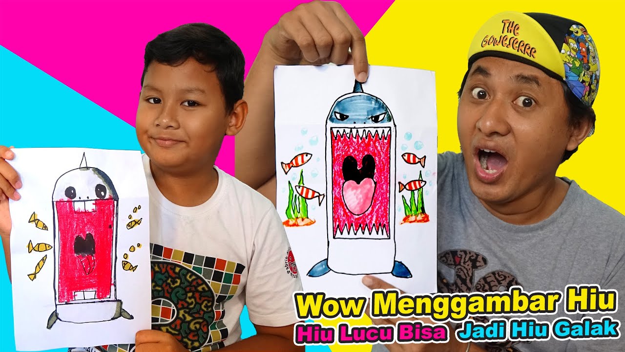Menggambar Ikan Hiu Imut 🦈Bisa Jadi Hiu Galak 🐳🎨