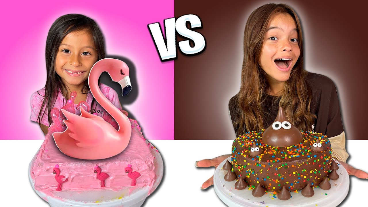 BOLO ROSA vs BOLO MARROM (Quem faz o melhor bolo?)