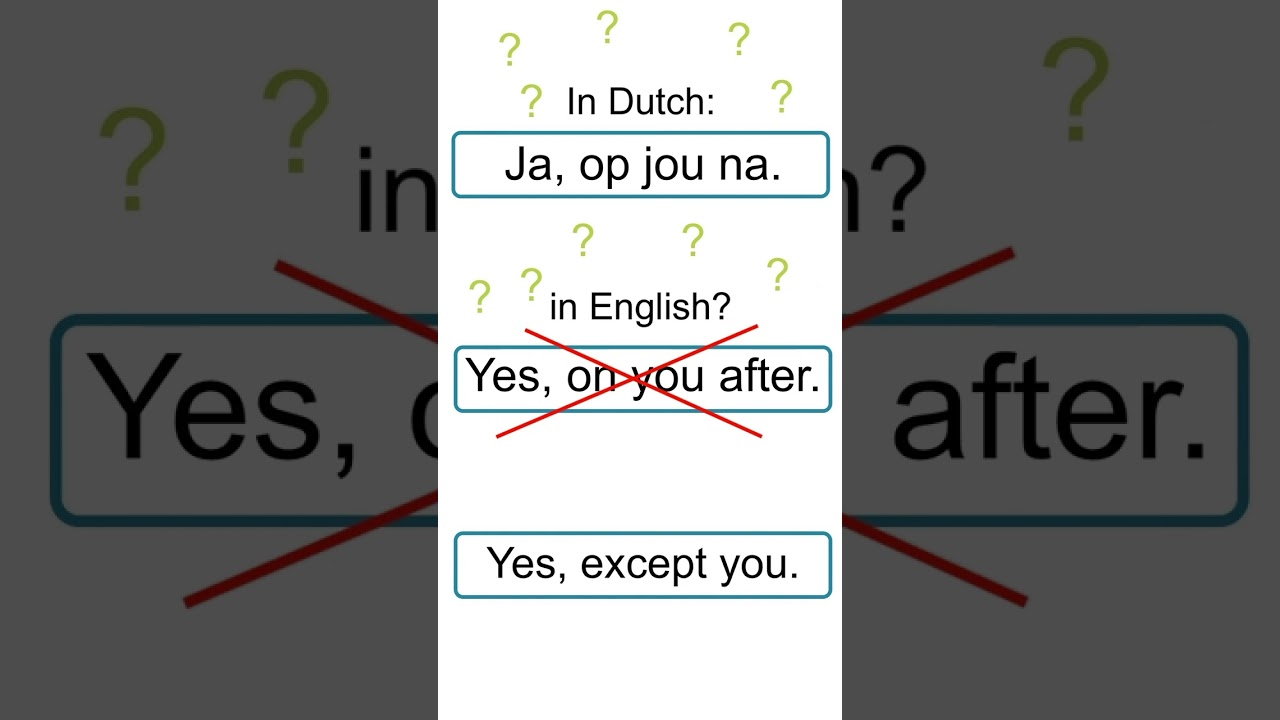 Funny Dutch (B1) on you after  