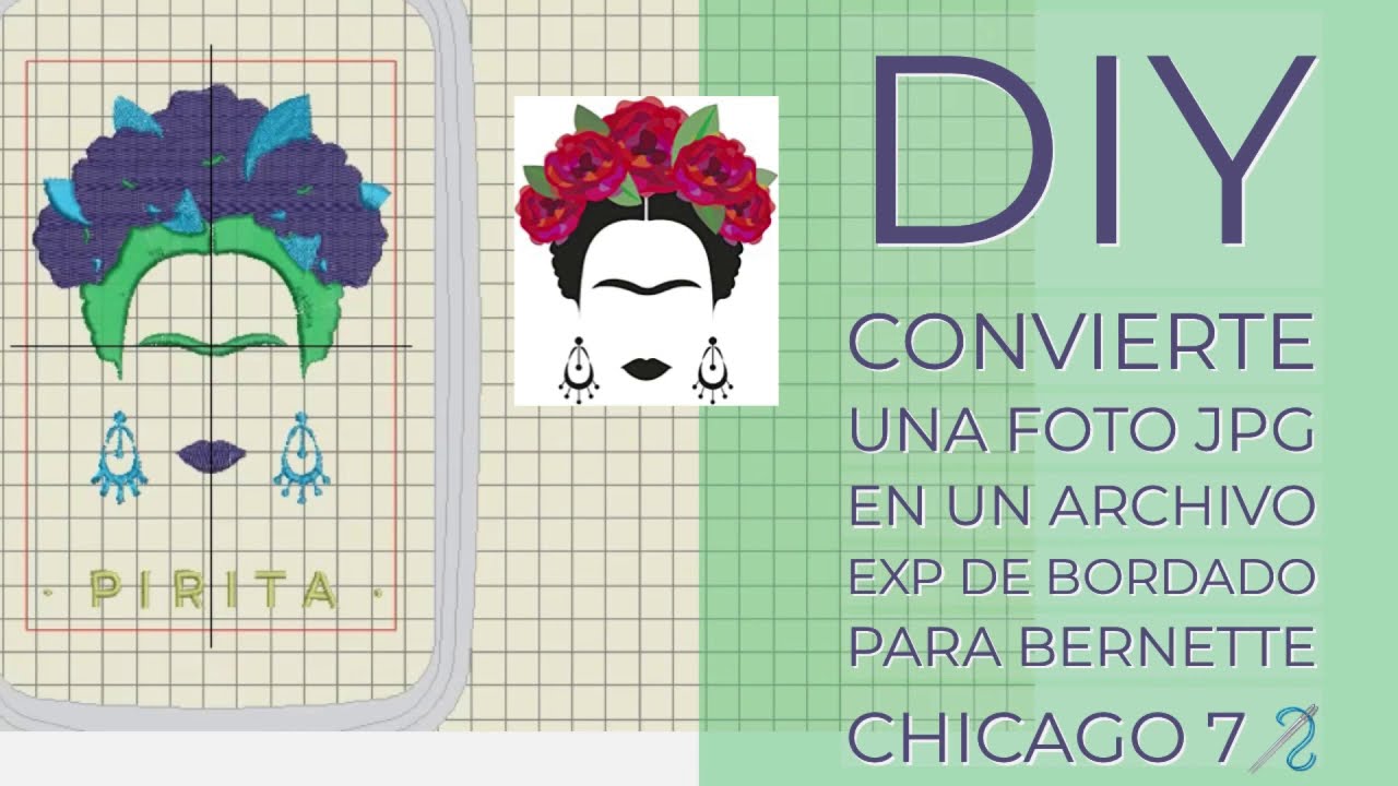 Convierte una imagen en un archivo de bordado de una forma muy fácil! ✔️💜✨ Bernette Chicago7