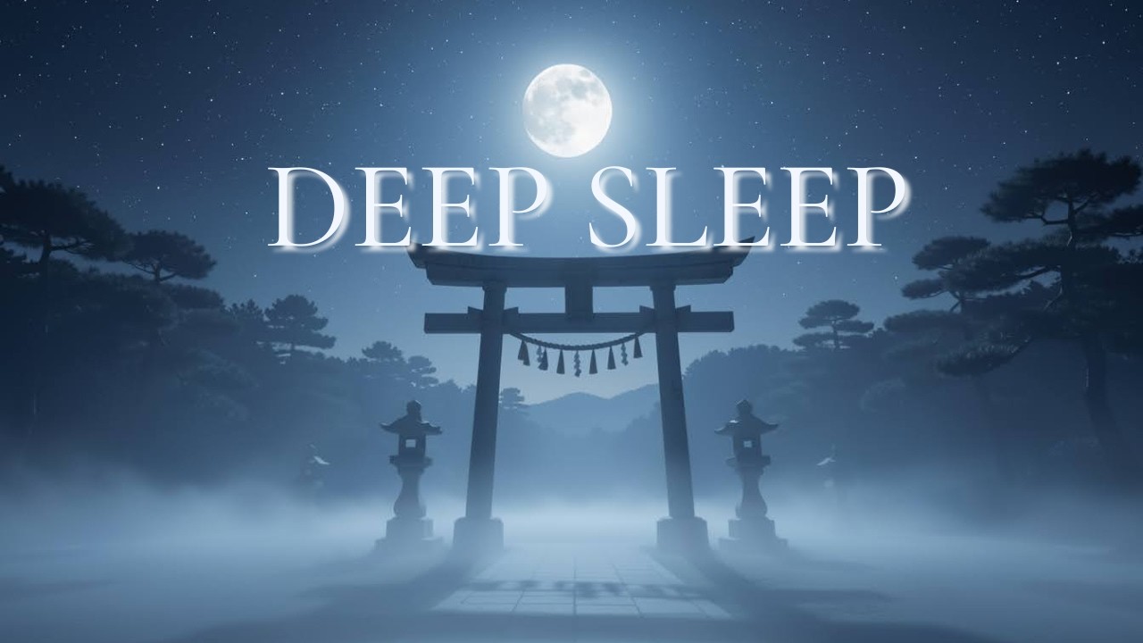Moonlit Shrine Sleep | Deep Japanese Ambient for Healing Rest (90 Min)