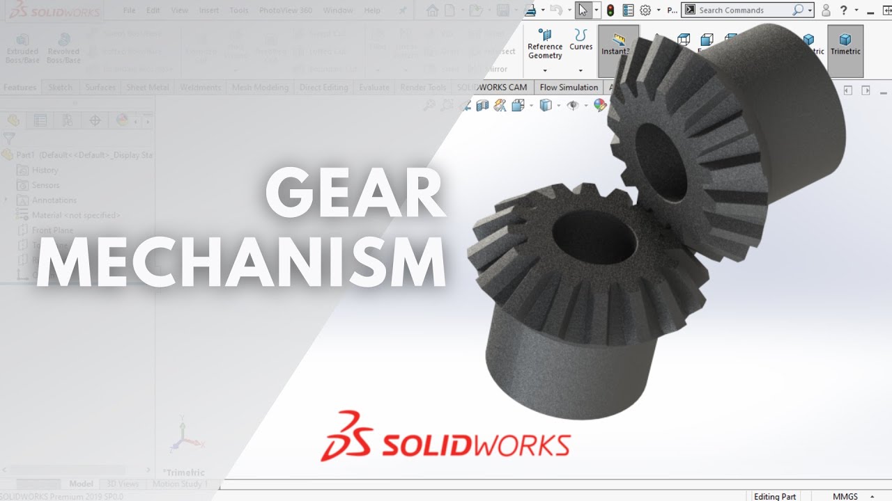 GEAR MECHANISM SIMULATION IN SOLIDWORKS