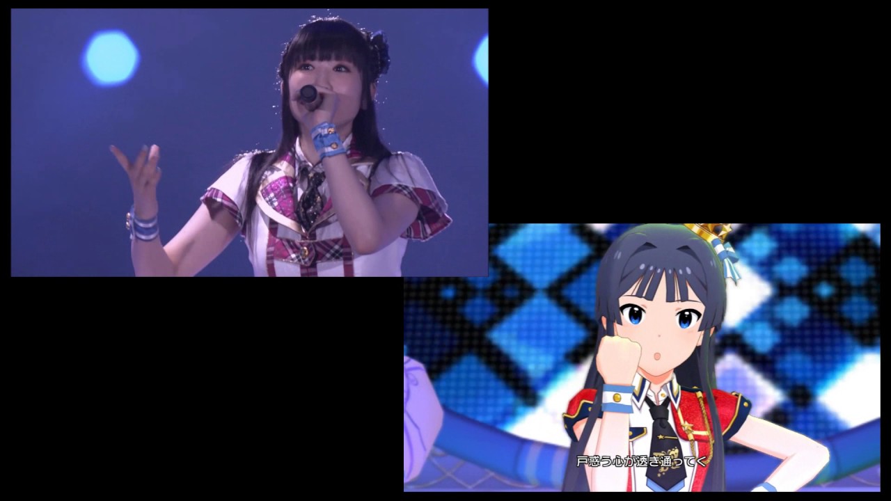 ミリシタ Blue Symphony MV & 十周年ライブ 比較