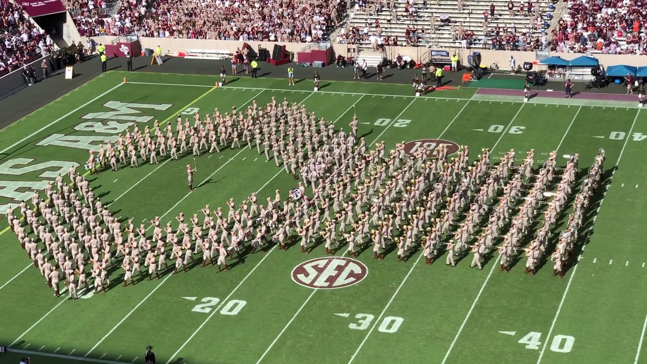 Famous Fightin' Texas Aggie Band Halftime Drill Auburn Game 2019