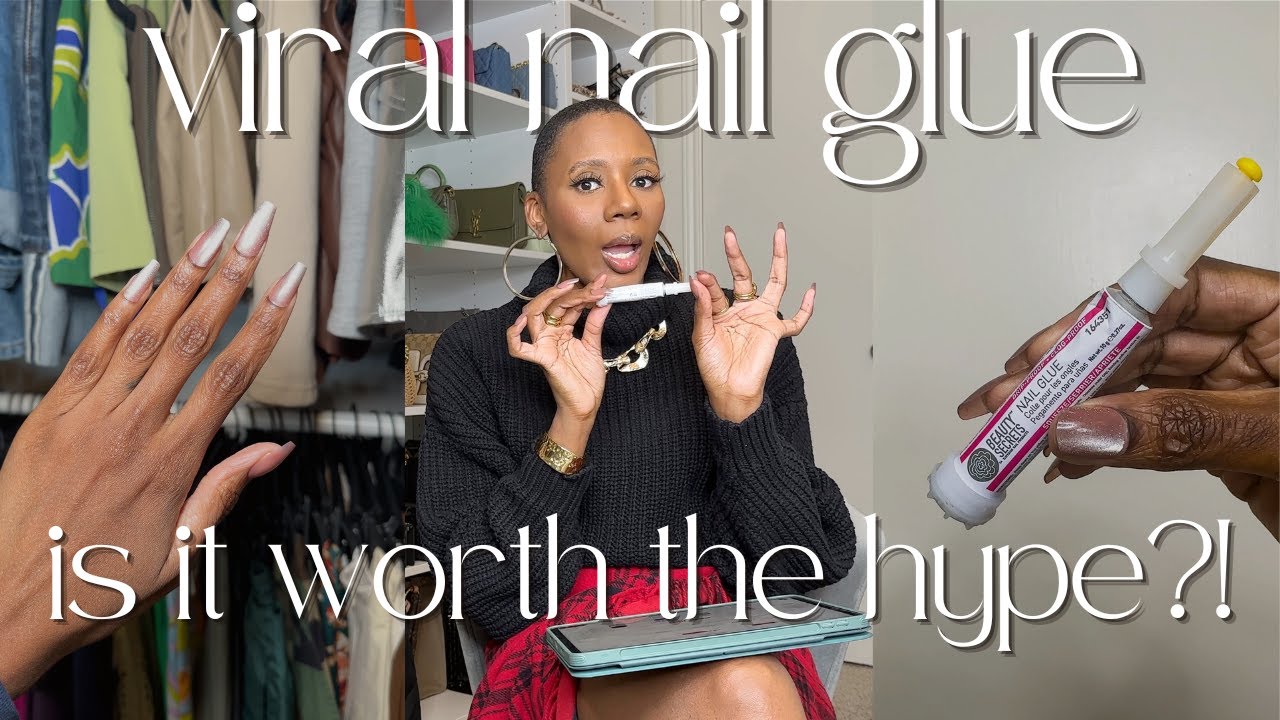 VIRAL SALLY BEAUTY NAIL GLUE&hellip; IS IT WORTH THE HYPE?! #tiktokmademebuyit
