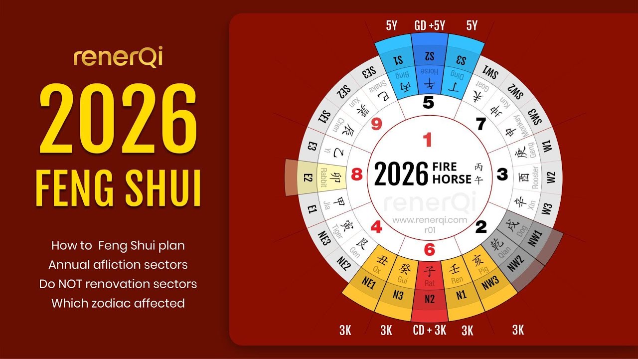 2026 Feng Shui : Affliction & Auspicious Sectors