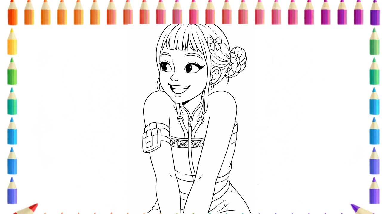 Relaxing Coloring Video|Coloring Zoye Step by Step|Cute &Satisfying Art|coloring pages|coloring book