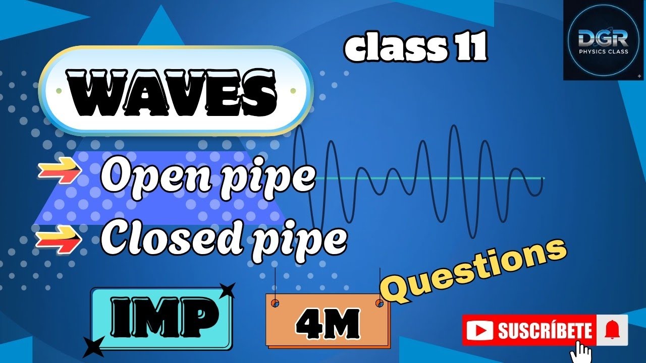 Waves Important 4 Marks Questions Explanation | IPE Physics | By DGR Physics Classes