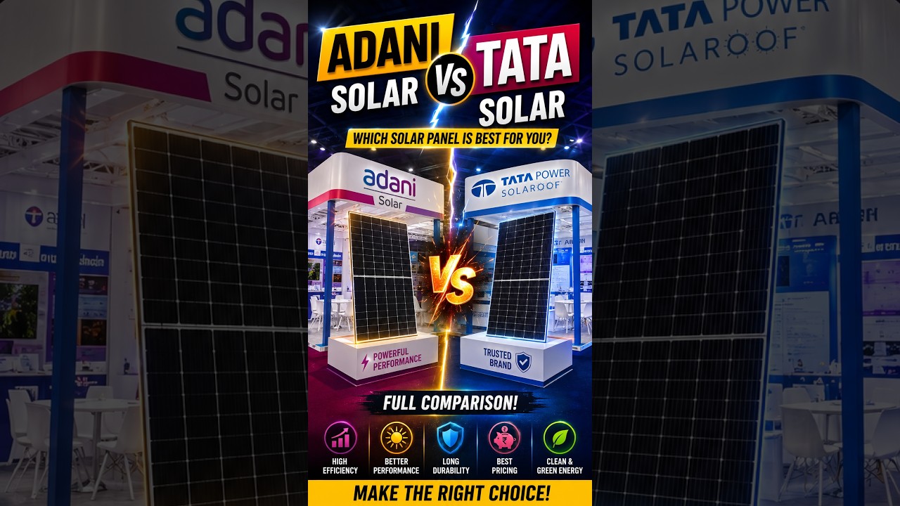 Adani Solar Panel Vs Tata Solar Panel | Best Solar Panels 2025 in English