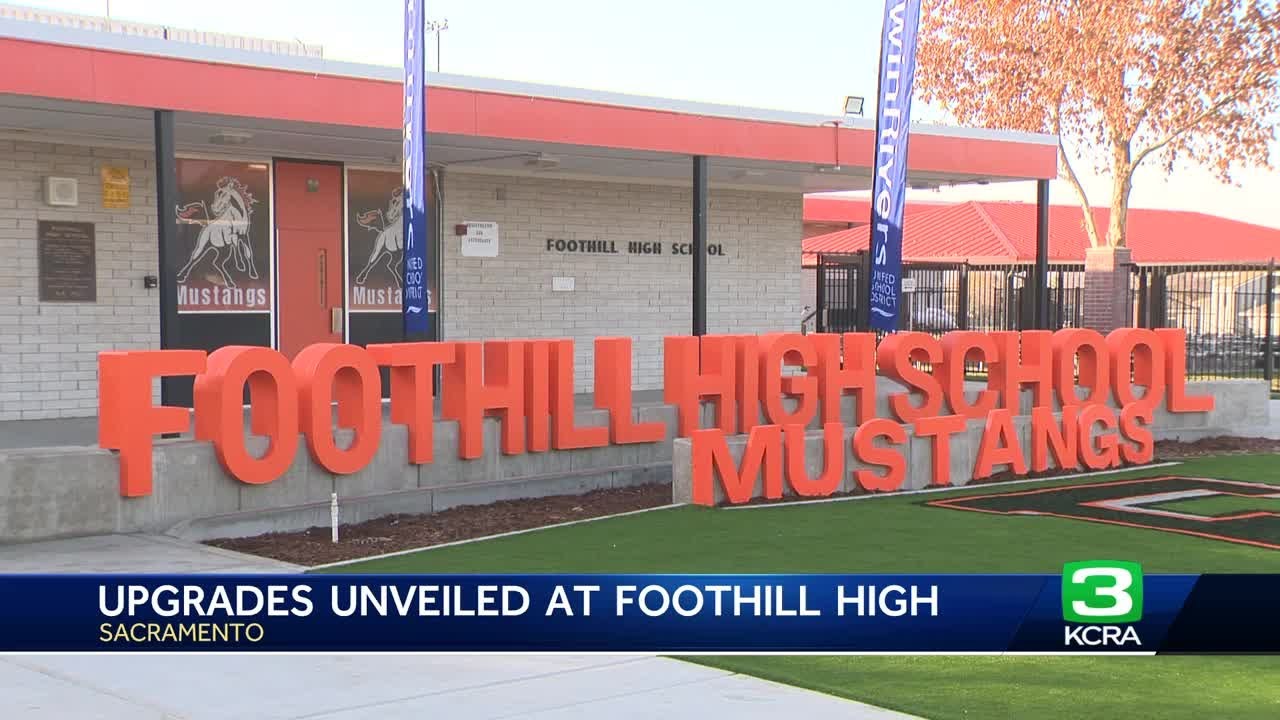 Foothill high school revealed its new updated entrance and quad