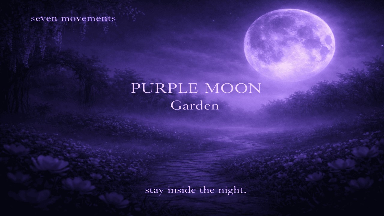 Purple Moon Garden 🌕 Deep Focus & Night Relaxation Music | Mysterious Ambient for Study, Sleep