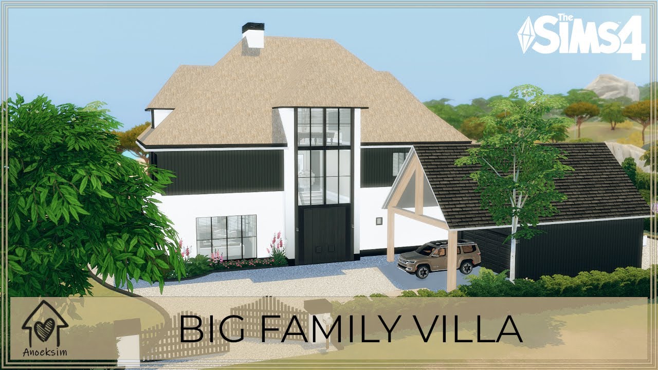 BIG FAMILY VILLA | Sims 4 | Stop Motion Build + CC list