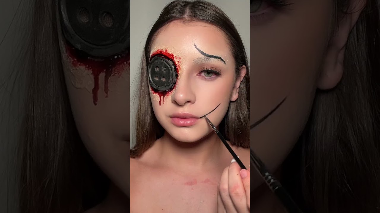 Coraline inspo: spooky makeup vibes #coraline #makeup #halloween