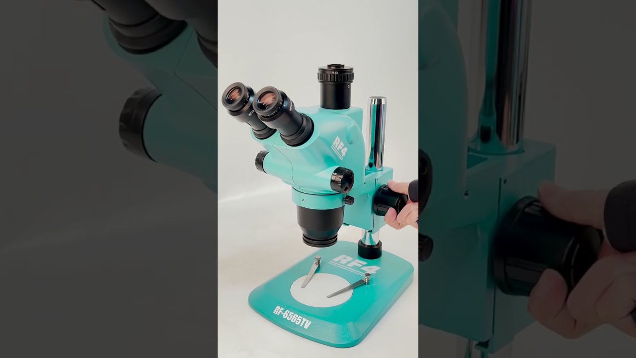 RF4 RF6565TV 6.5X-65X Synchronous Zoom Trinocular Stereo Microscope