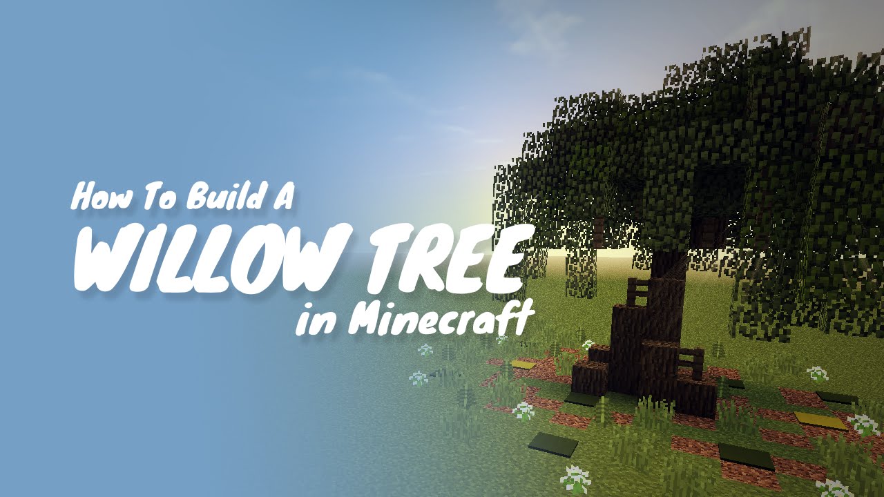 Как построить плакучую иву в Minecraft