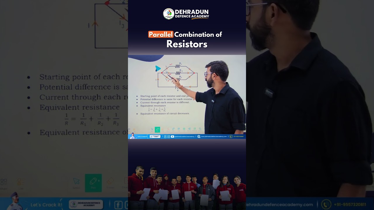 Parallel combination of Resistors #ndaphysicsquestions #cdsphysics #ndaprep