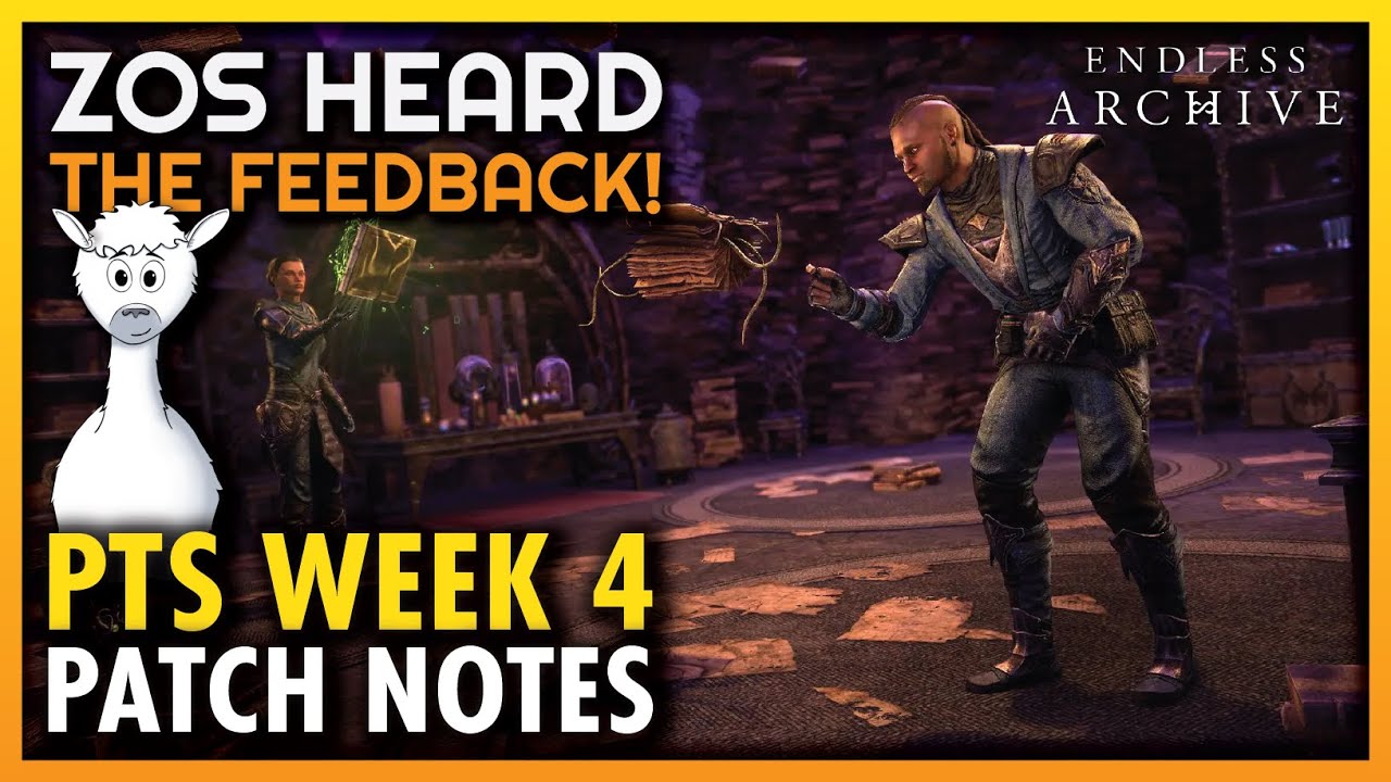 Endless Archive and Class Set Improvements | Week 4 PTS Patch Notes