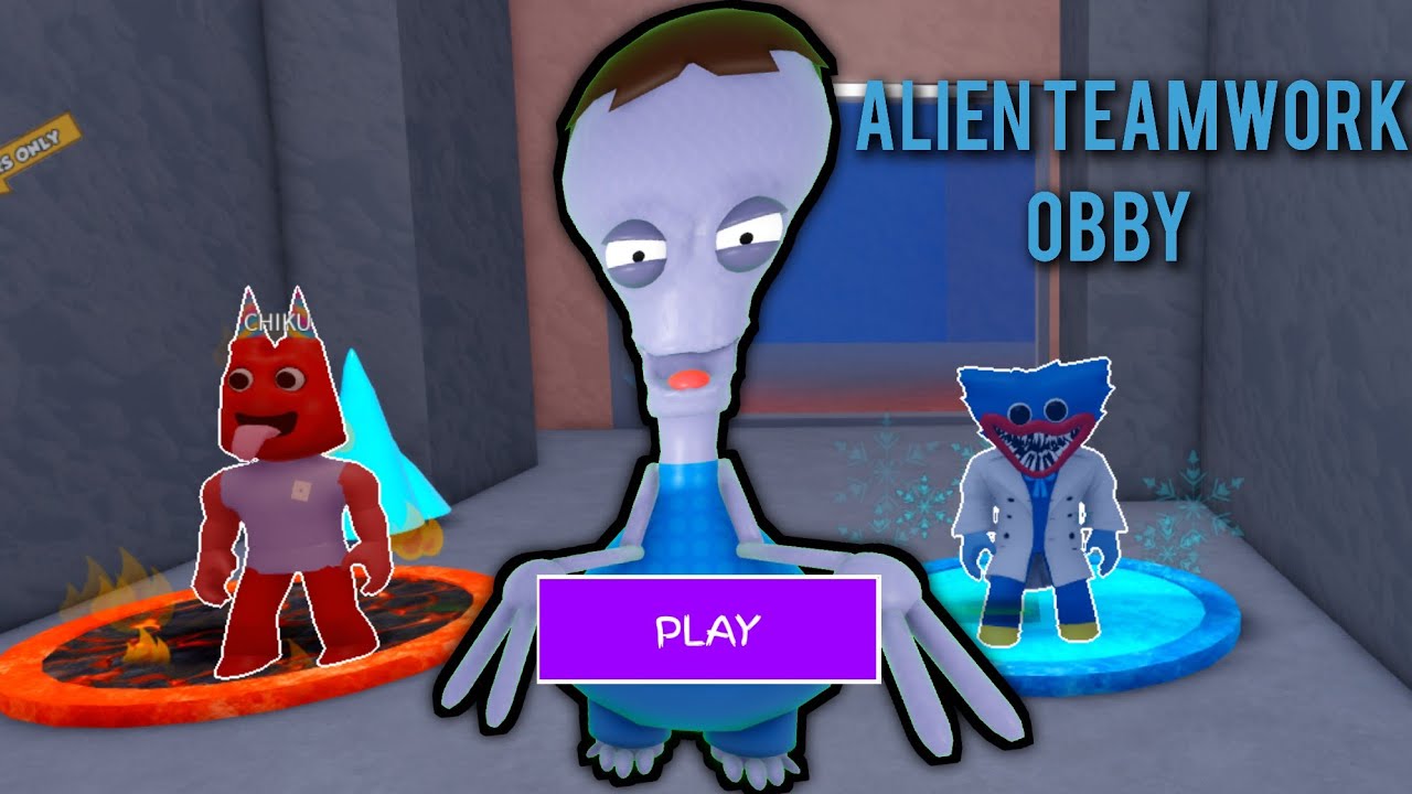 TEAM ALIEN OBBY! 👽 TEAMWORK OBBY Walkthrough Gameplay Roblox