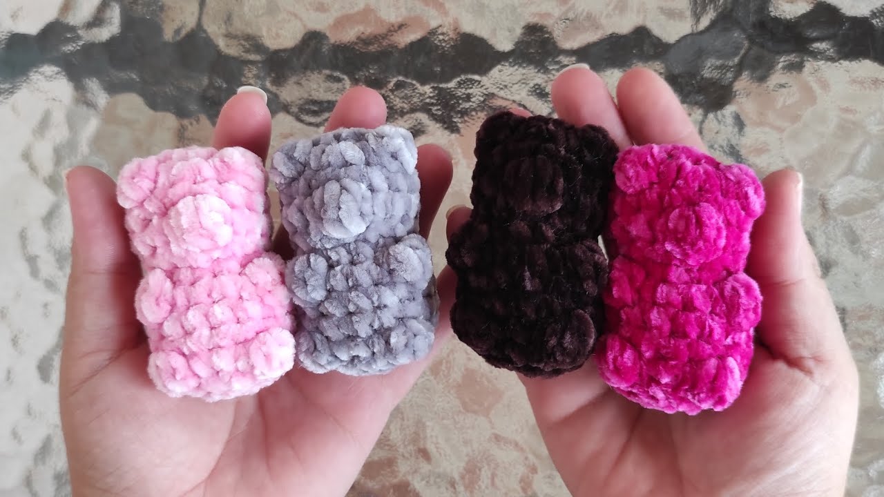 Crochet no sew Gummy Bear in 15 minutes!!! Bubble Stitch tutorial in the description!!!