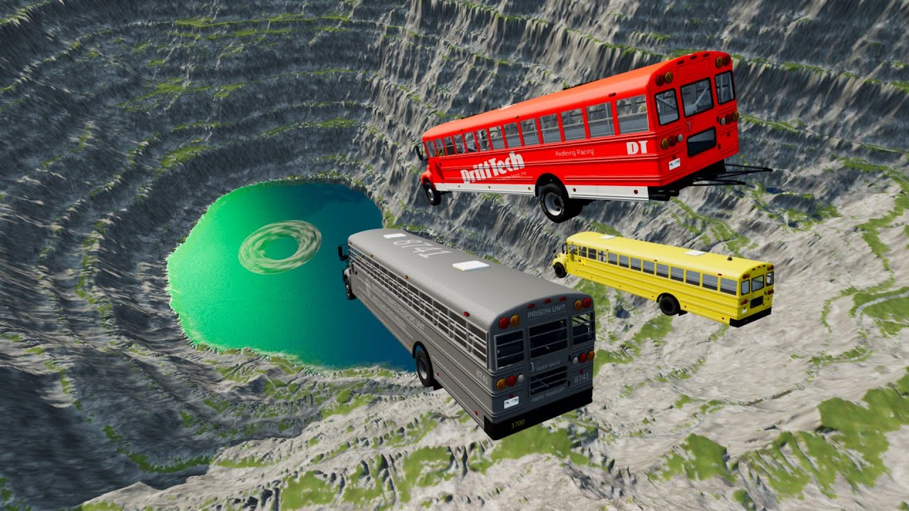 Stair Jumps Down  Car Crashes Compilation in BeamNG Drvie #062  BeamNG drive