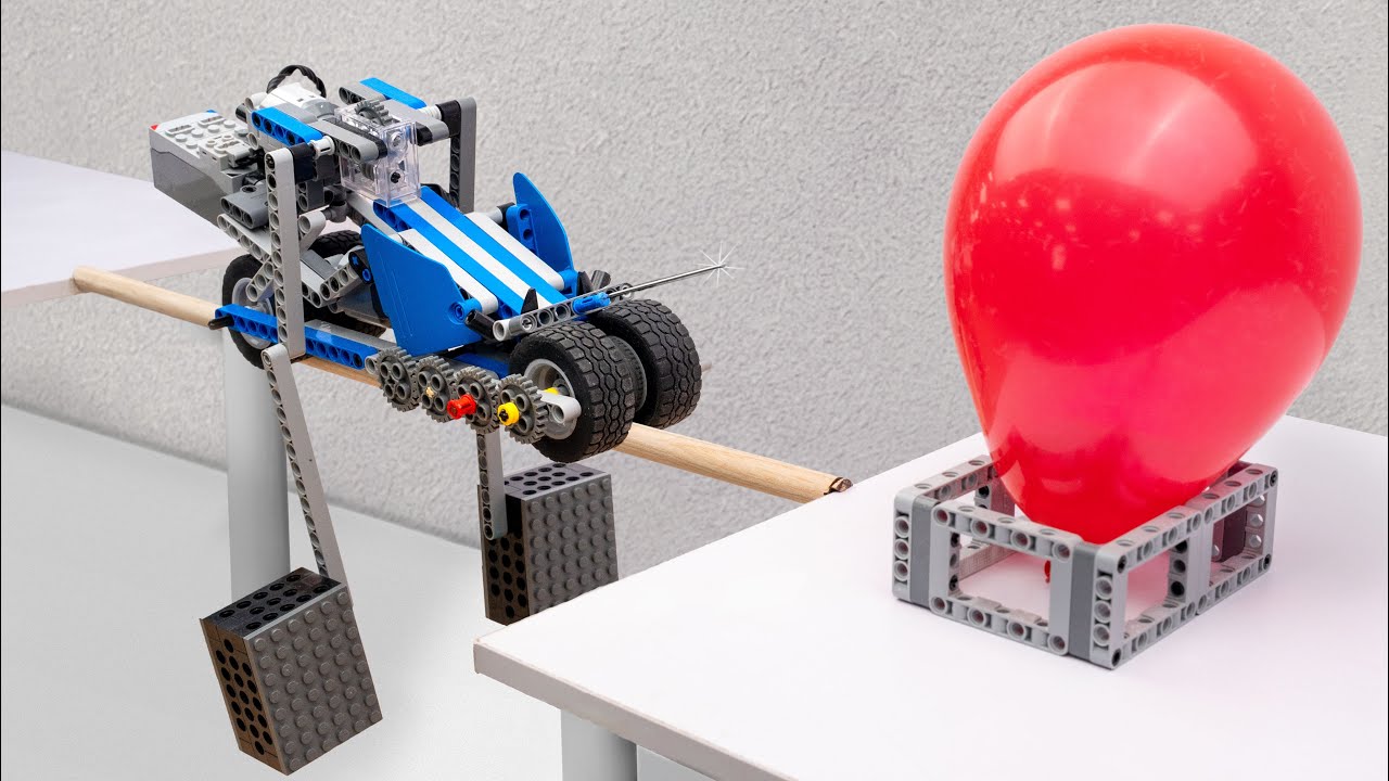 LEGO Vehicles Obstacle Test: Extreme Challenges and Balloon Popping | FM Lego Technic