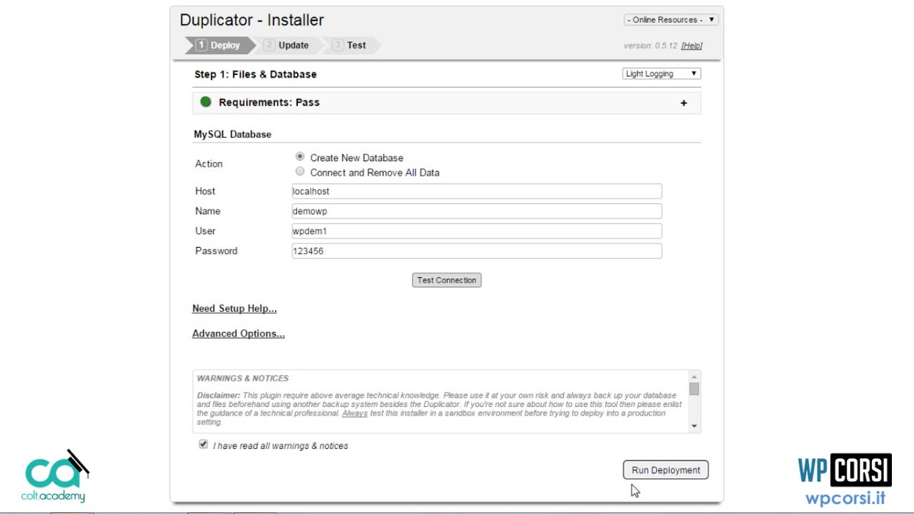Trasferire WordPress da locale a remoto (e viceversa) con Duplicator - Corso di WordPress