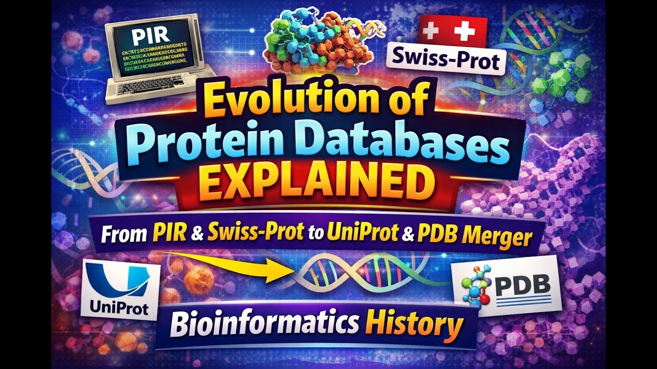 Эволюция баз данных белков: PDB, Swiss-Prot, PIR в UniProt и InterPro.