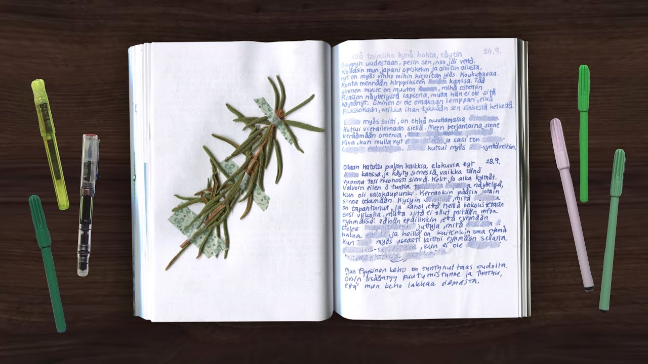 messy journal with me - ASMR