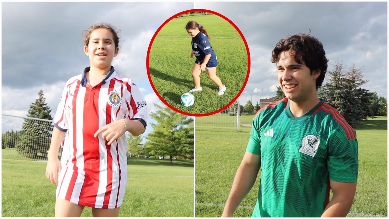 TEACHING MY LITTLE SISTERS HOW TO PLAY SOCCER!!