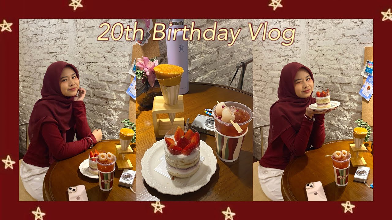 a lil’ birthday vlog | turning 20, birthday treats, cute cafe 🍓🍰🎂