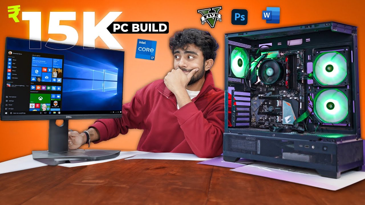 I Builded 15,000/-RS PC From Amazon - Let's Try Gaming & Software Over it!