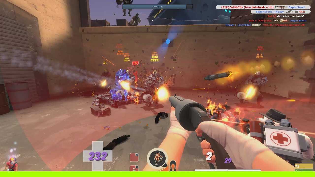 Team Fortress 2 MvM Scout Gameplay [TF2 Mann Vs Machine]