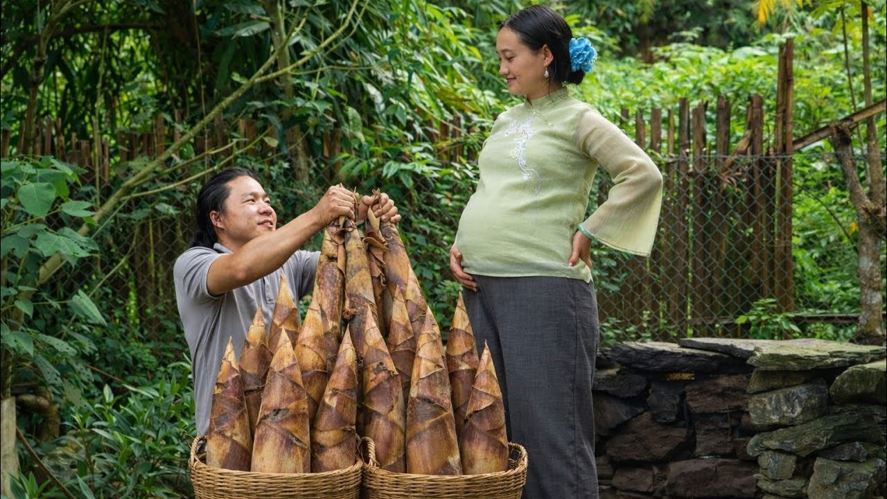 The CEO dug an entire bamboo forest for his pregnant wife – a model husband indeed. | Anh Hmong