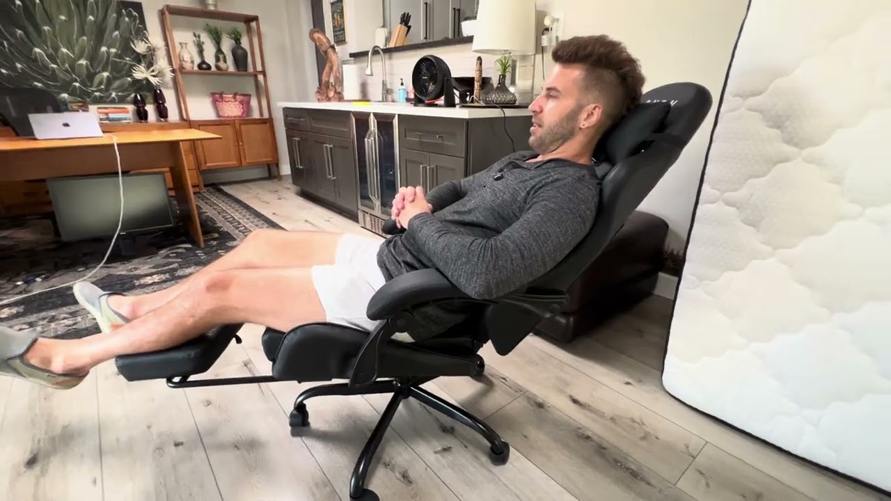 N-GEN GAMING Video Gaming Chair with Footrest High Back Ergonomic Comfortable Office Computer Desk