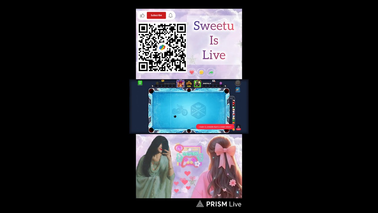 8 Ball Pool 🎱 Girl Gamer 💓 Sweetu is Live ♥️