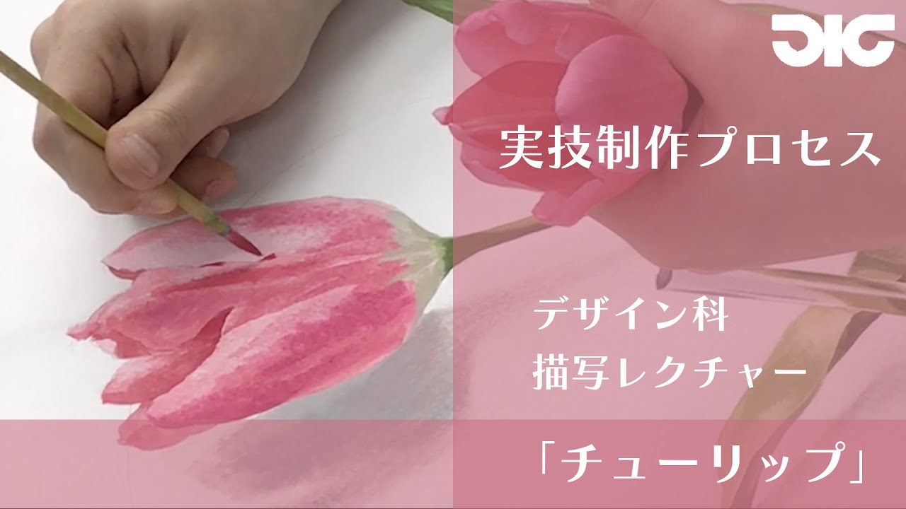 【実技制作プロセス】デザイン科 描写レクチャー チューリップ