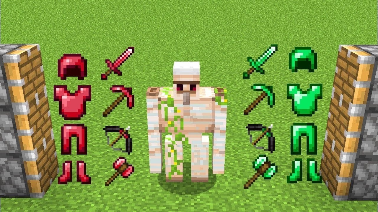 new ruby items + iron golem + new emerald items = ???