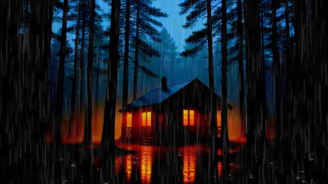 🌧️ Cozy Cabin in the Forest Rain Sounds for Deep Sleep & Relaxation