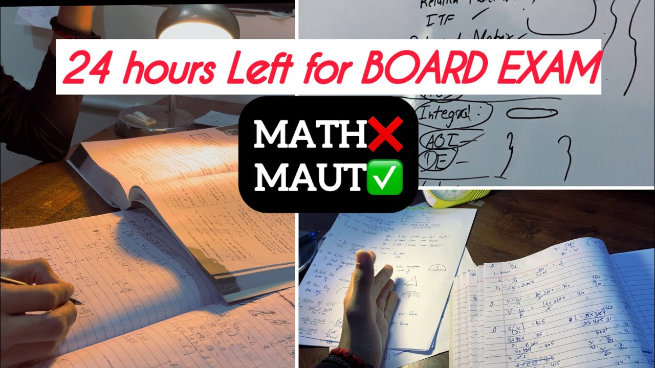 A day before MATHS Board exam || I am Done💀 || Class 12th