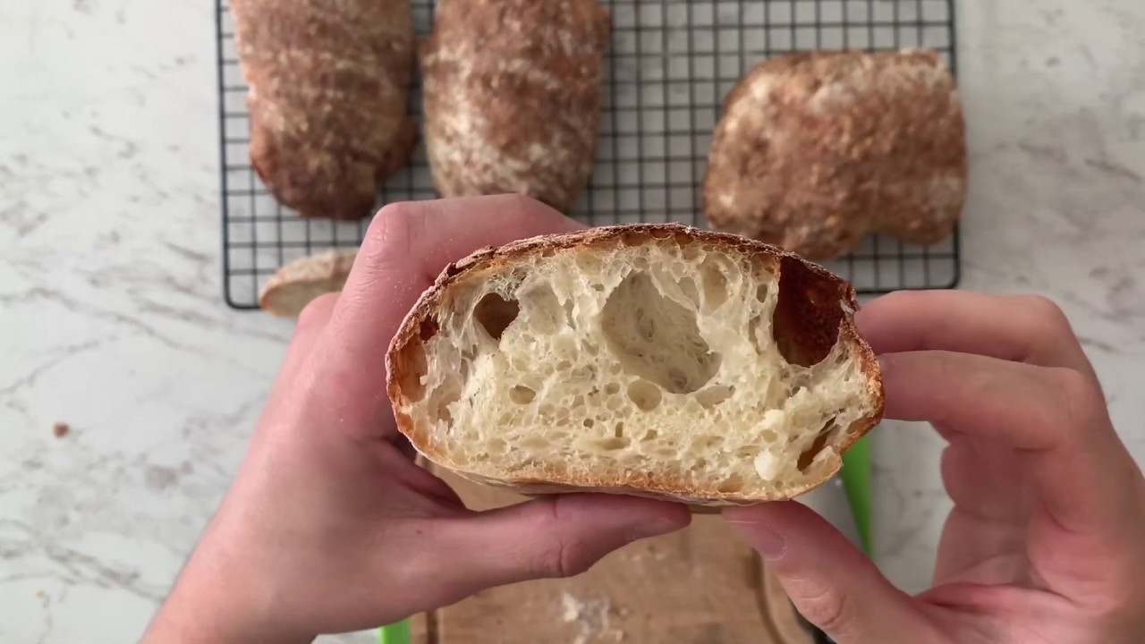 İtalyanların Meşhur Cabata sandviç Ekmeği/ Ciabatta Bread