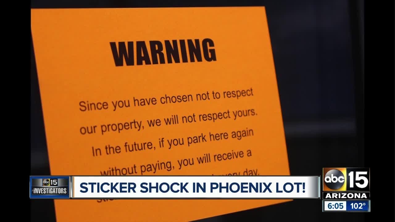 Company putting stickers on cars without parking passes