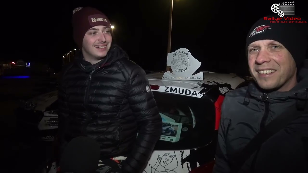 Lucas Ryez et Nicolas Dupont à l'arrivée du Rallye du Marquenterre 2026