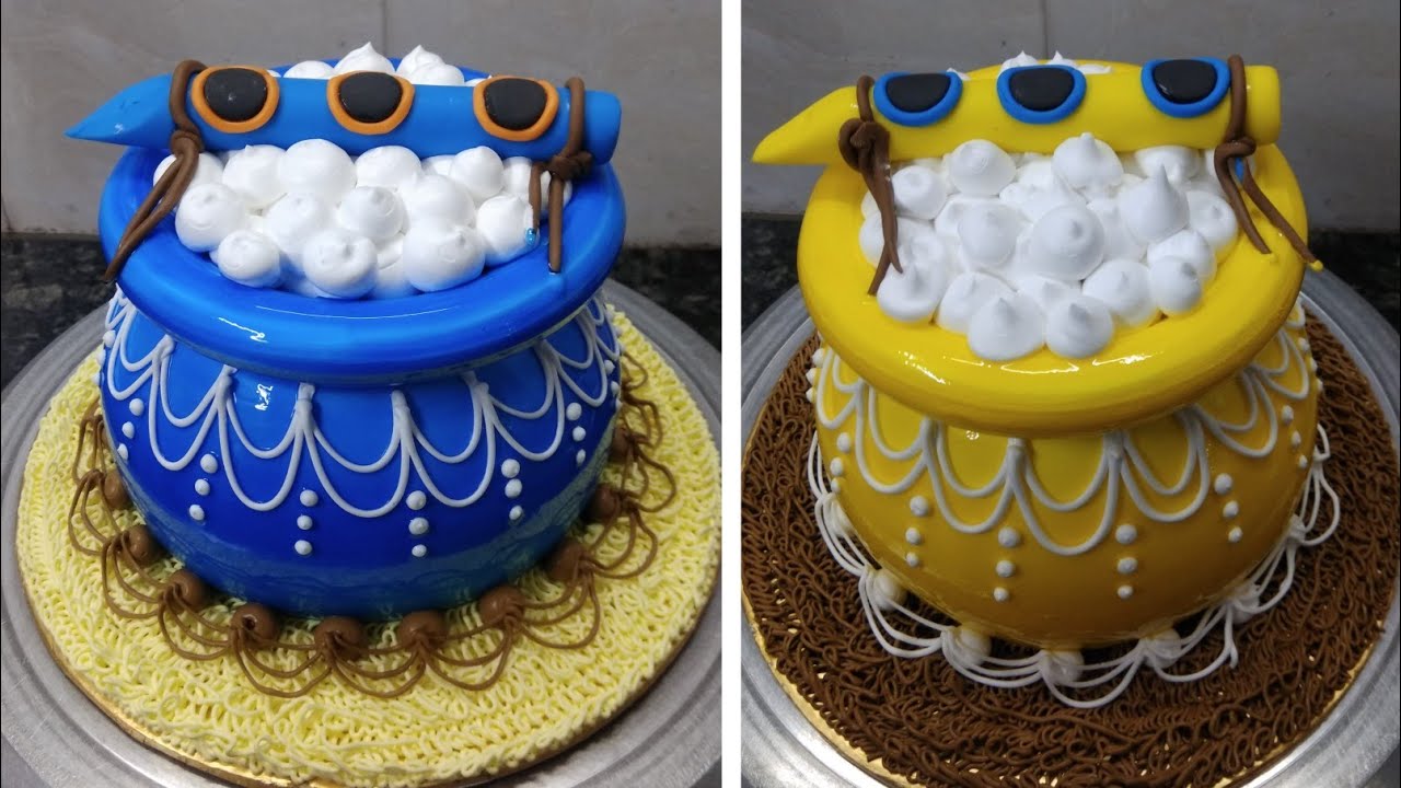 Amazing Three New Cake Design |Krishna cake|Matka Cake