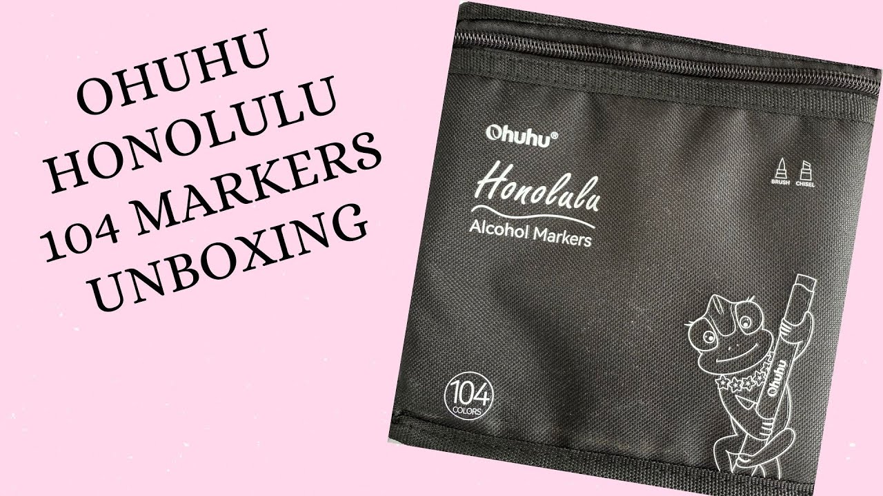 Ohuhu Honolulu 104 Marker Set Unboxing and Swatches 🌸 Alcohol Markers