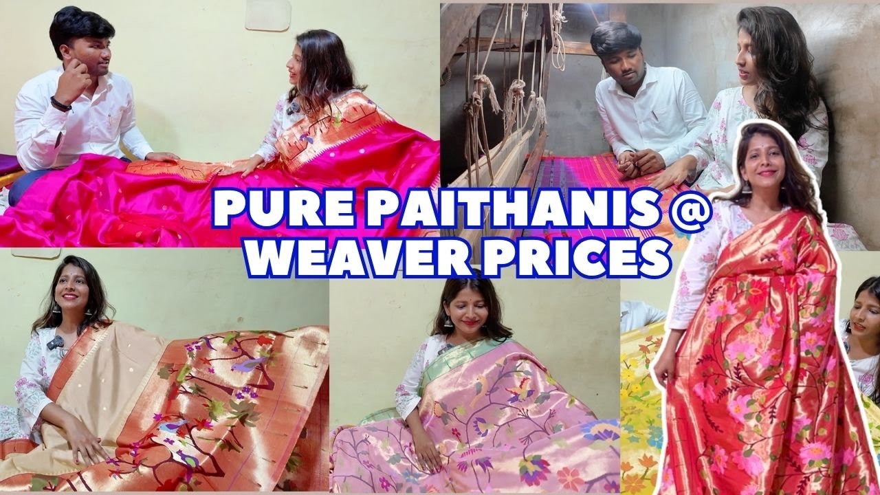 Купите пайтани ручной работы в магазине Weavers Online! Свадебные сари, пайтани из ткани и т.д.
