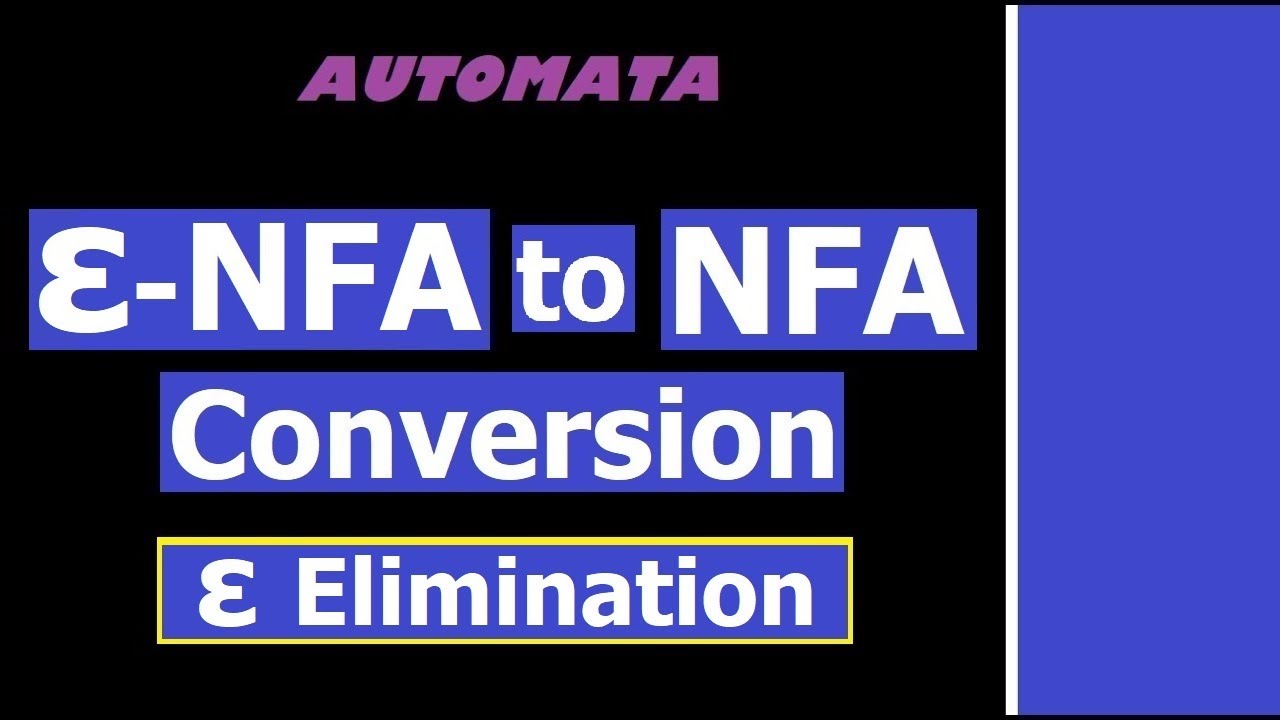 ε-NFA to NFA Conversion - ε-Elimination شرح