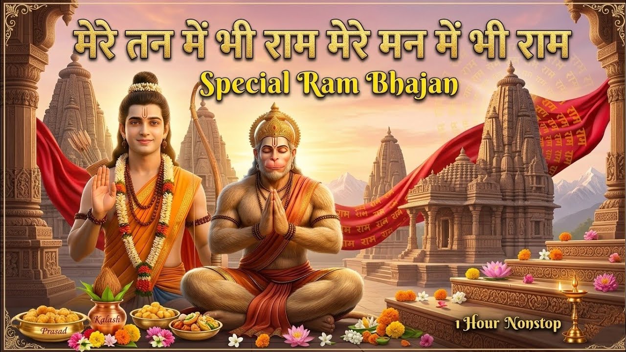 1 Hour Nonstop मेरे तन में भी राम मेरे मन में भी राम Ram Naam Jap Powerful Ram Bhajan