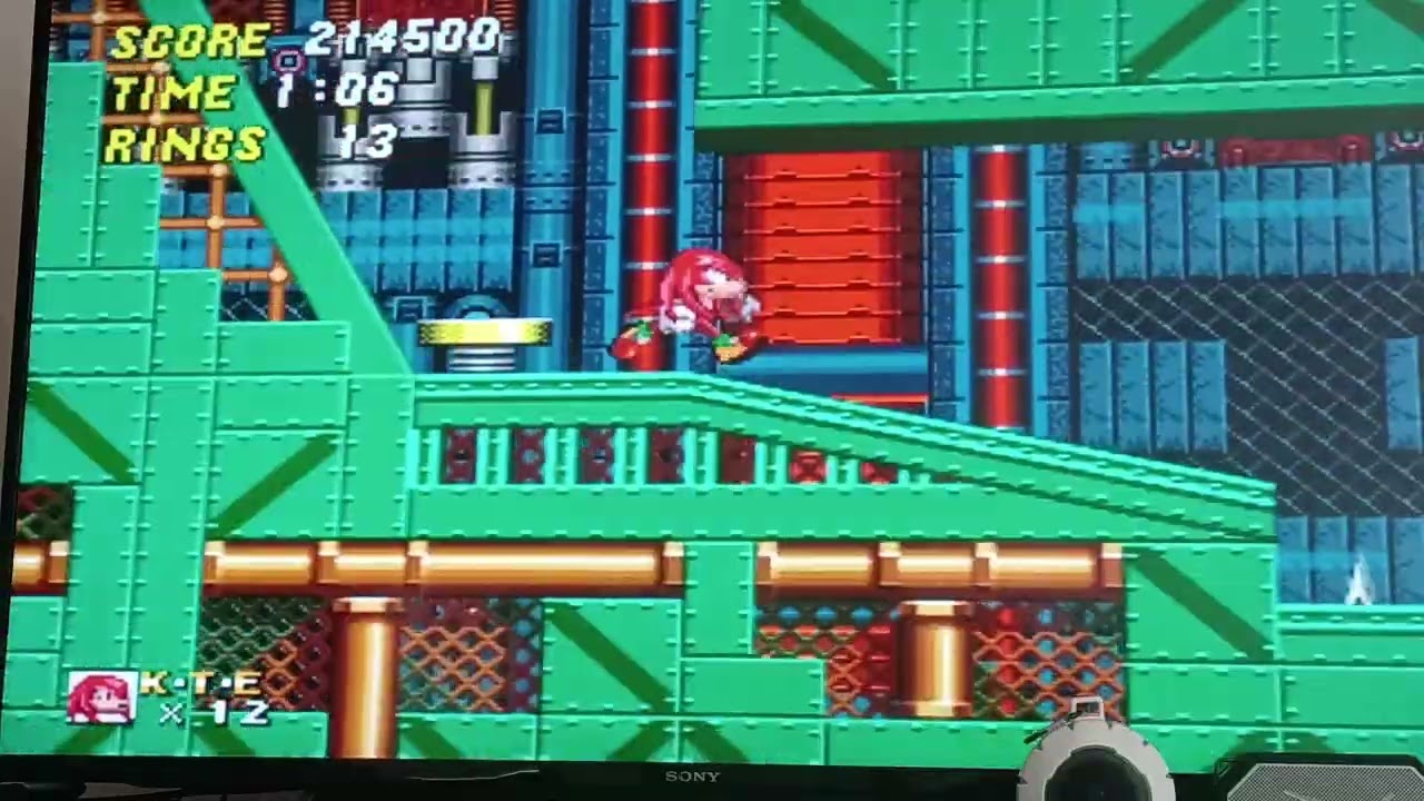 Let's play KNUCKLES IN SONIC THE HEDGEHOG 2 PT 5 Metropolis  & sky chase zone