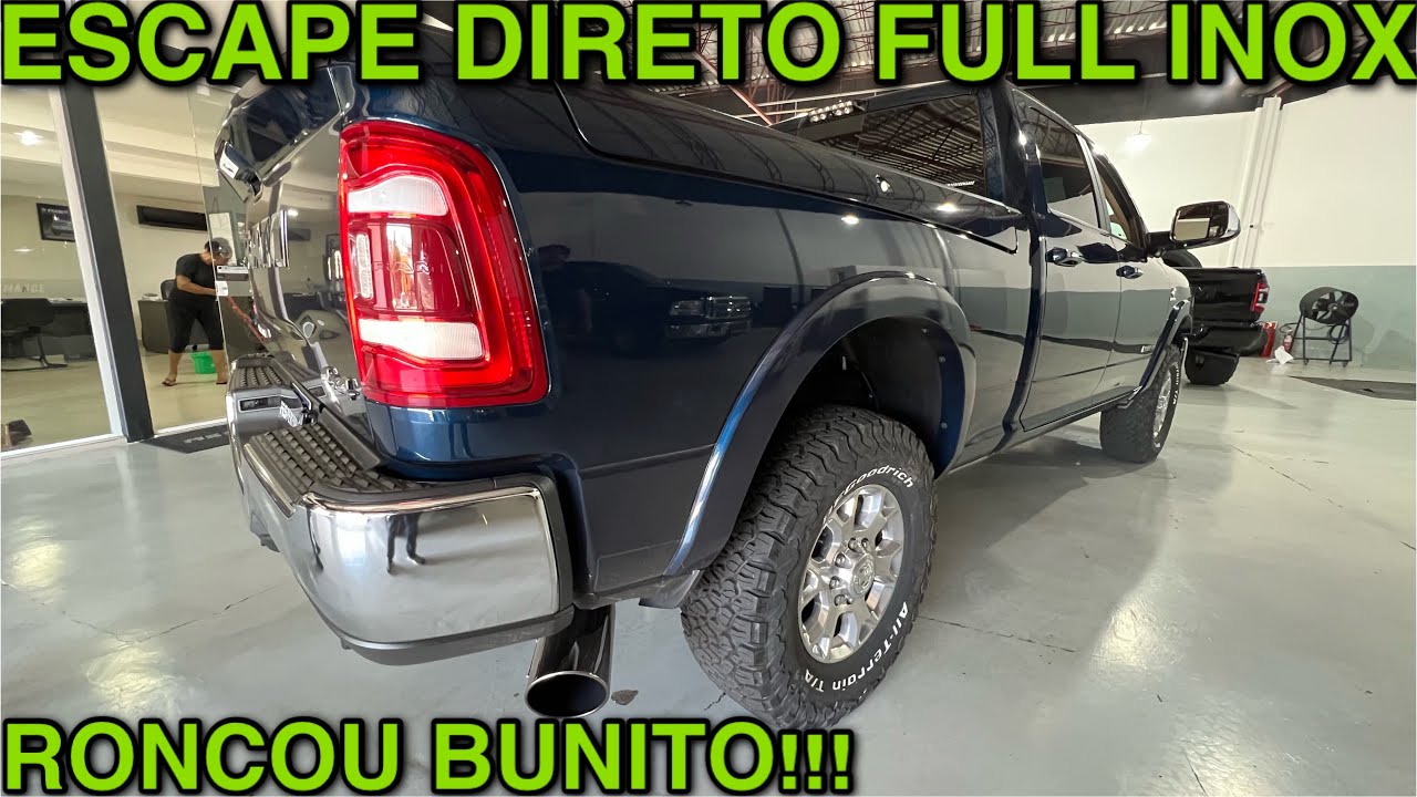 RAM 2500 LARAMIE 2022 COM ESCAPAMENTO DIRETO FULL INOX